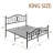 Miloud Metal Open-Frame Bed-1877508604