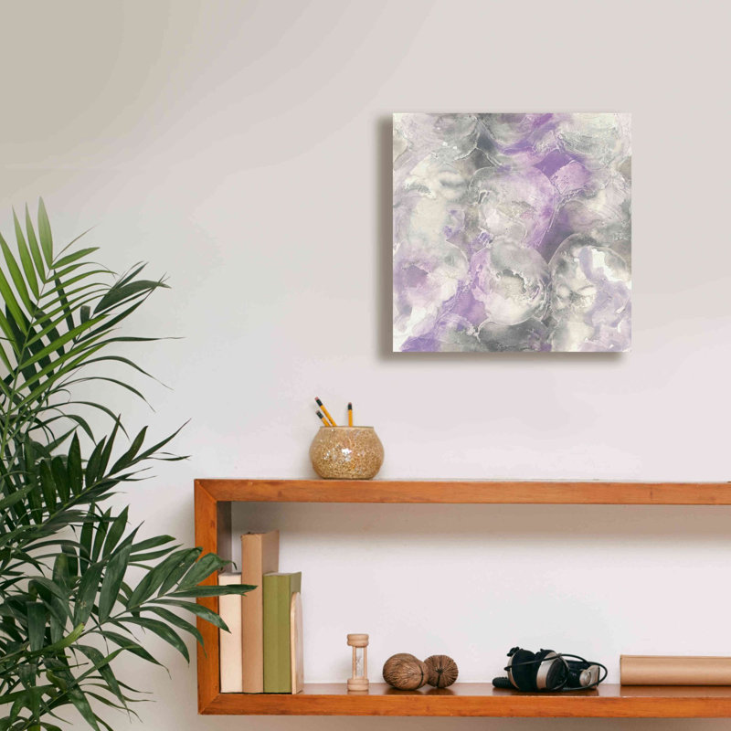 «Ellsi Amethyst Circles I on Canvas» par Chris Paschke, reproduction, H 12 po x l 12 po x P 0,75 po