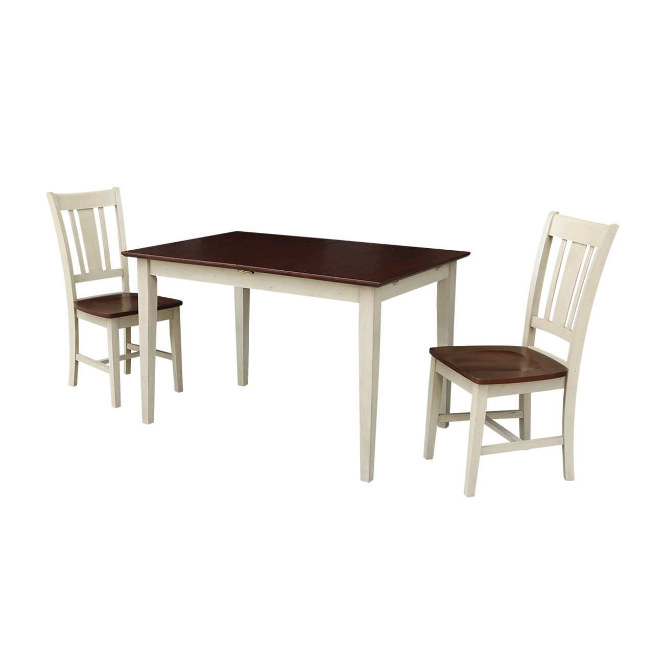 August Grove Diadenis Butterfly 3 Piece Drop Leaf Solid Wood Dining Set ...