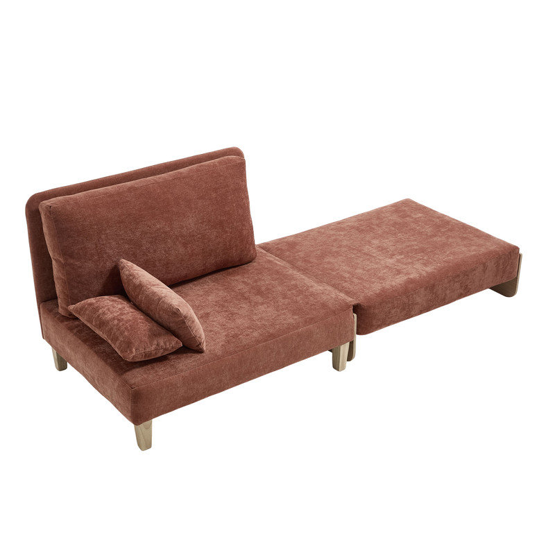 3-In-1 Convertible Sleeper Sofa Bed – Foldable Recliner, Mid-Century Modern Design – Space-Saving For Bedroom, Study, Guest Room