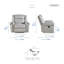 Fauteuil inclinable manuel en microfibre texturée 41 po Cappella-688246117