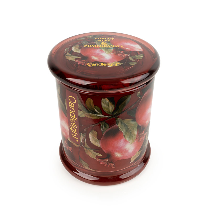 Scented Jar Candle with Glass Holder
