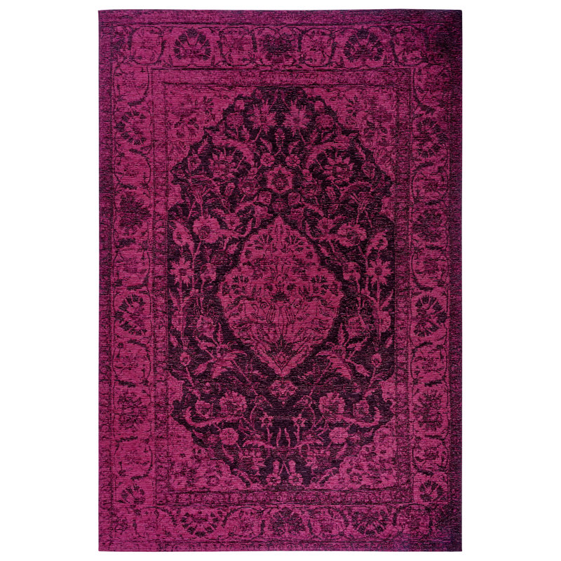 Rectangle Oriental Cotton and Chenille Area Rug, Rectangular 200 x 285cm