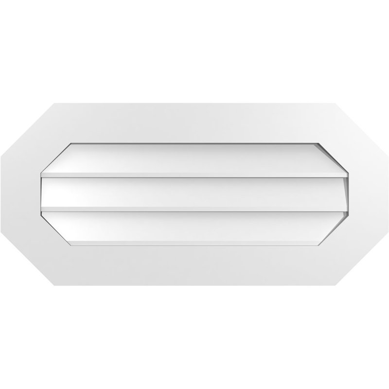 Évent horizontal gondole allongé en surface octogonal Signature, H 16 po x l 34 po x P 1 po