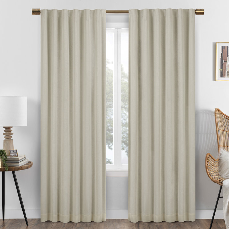 Blackout Curtain Single Panel, 50" W x 84" L, Linen