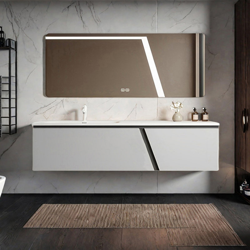 Simple and modern style bathroom cabinet, 71"