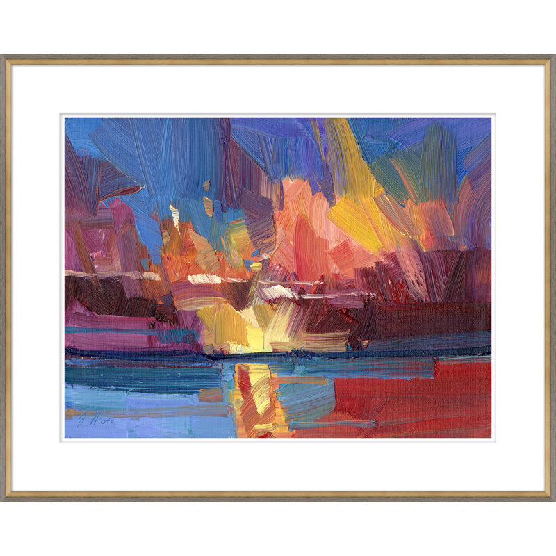 Red Sunset Painting by Joseph Mota