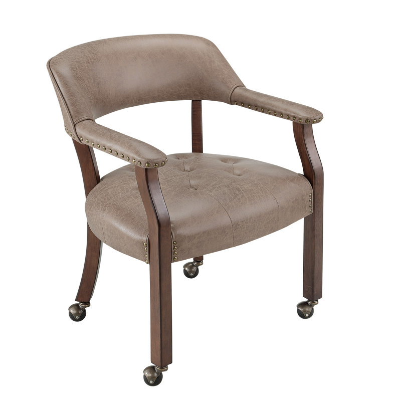 Bentley 35.5cm H Upholstered Armchair, Brown, 1