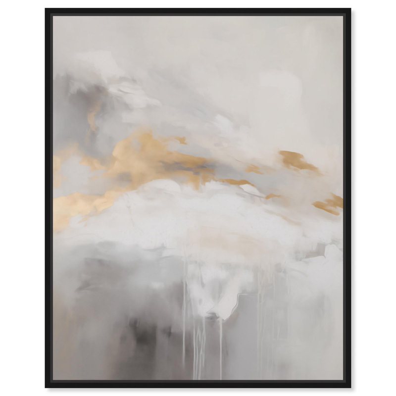 Toile «Mlevered Mist I» par Art Remedy, H 21 po x l 17 po, Cadre flottant, Noir