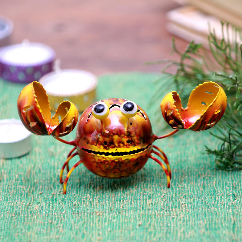 Décoration en acier crabe vif