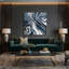 Abstrait art fluide sur toile grise 97-1940032935