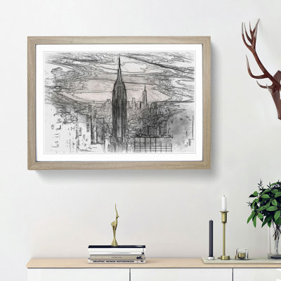 New York Skyline in Abstract - Picture Frame Graphic Art Print