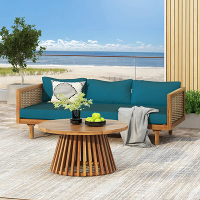 Ensemble de mobilier de patio en osier, ensemble de conversation en rotin d'extérieur