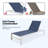 76.8" Long Aluminum Reclining Chaise Lounge Set-1430075270