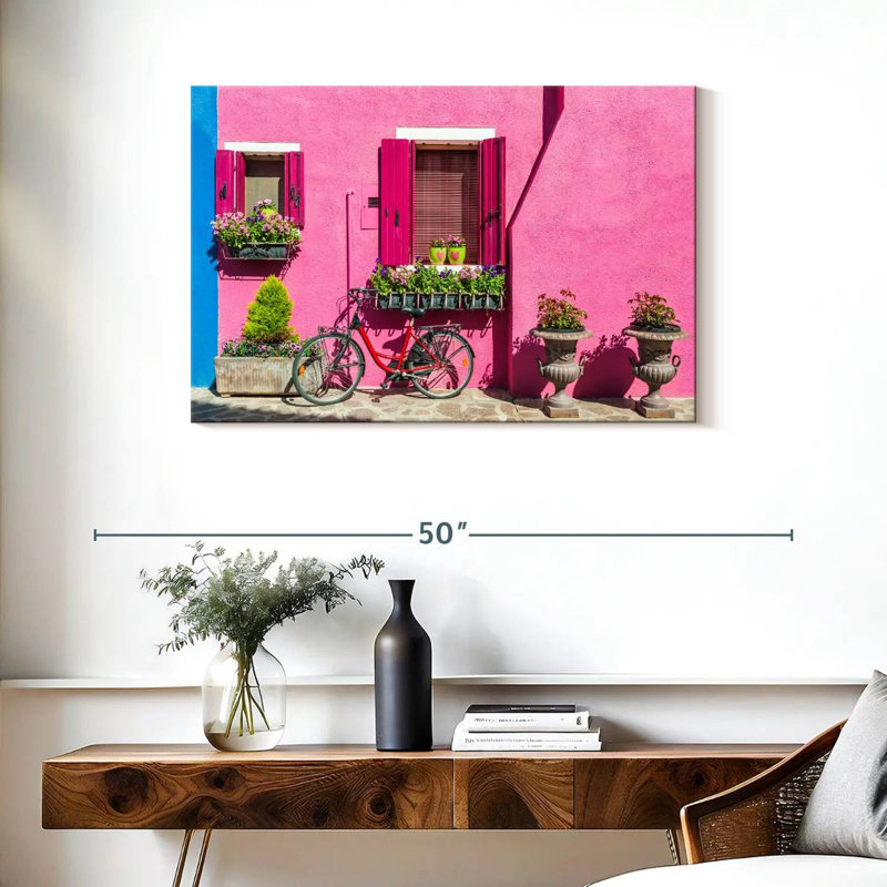 Lilie rose Burano House, H 24 po x l 36 po