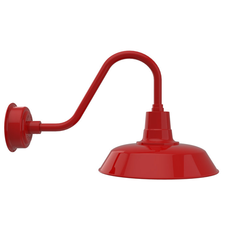 Luminaire de grange d’extérieur oldage, Rouge cerise, 19.025" H x 21" W x 14.25" D