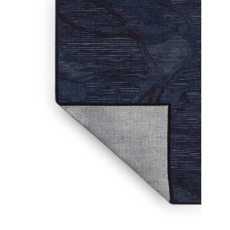 Machine Washable Abstract Gray Area Rug, Square 6'