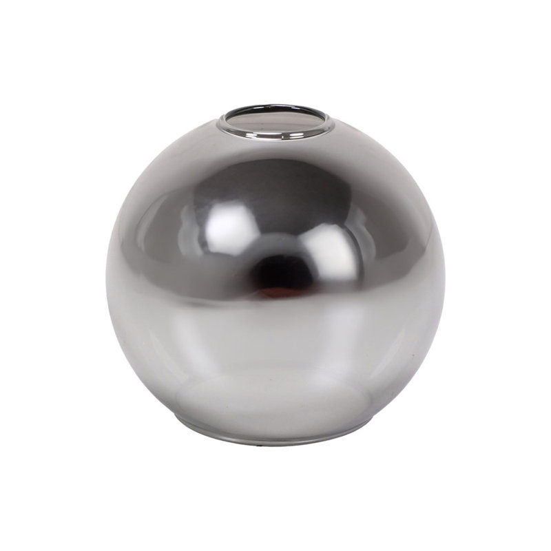 13cm H Glass Round Pendant Shade, Grey