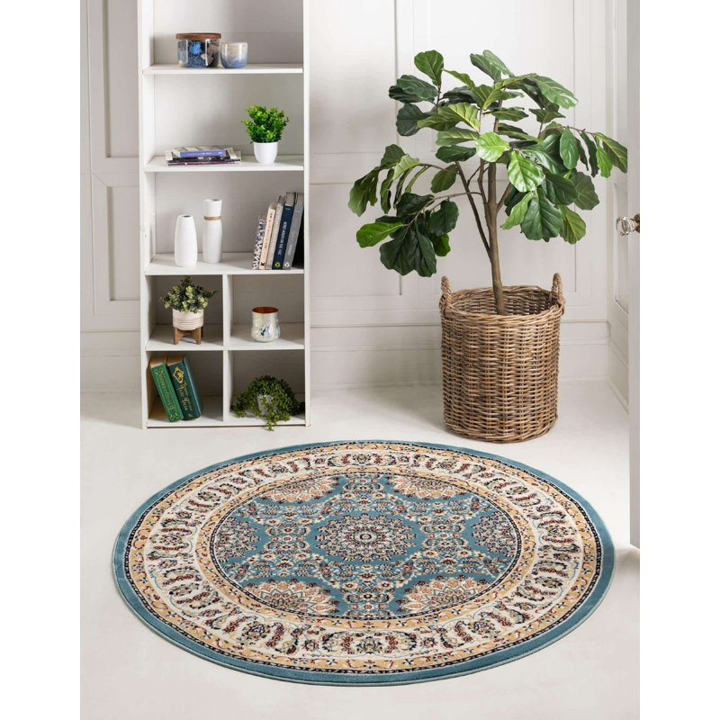 Tapis traditionnel Kelayeh couleur indigo