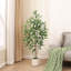 Arbre artificiel en forme d'eucalyptus artificiel de 5 pi de hauteur Ashwell - verdure réaliste avec 415 feuilles et pot à fleurs blanc élégant 8,5 po - Arbre de sol décoratif pour la décoration intérieure-661010574