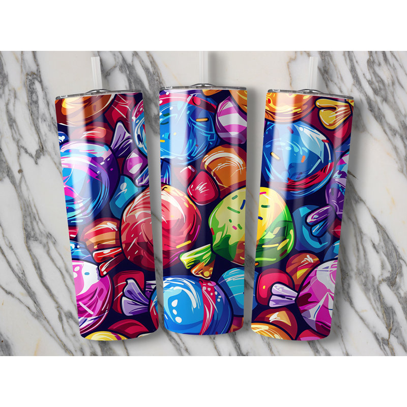 Choose Handmade Tumblers 591ml Vacuum Insulated Stainless Steel (18/8) Travel Tumbler with Straw