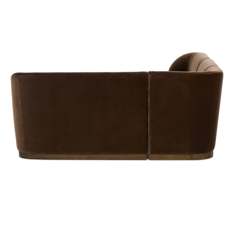Dorset Banquette L Shape 76, Left, 31.5" H x 114.5" W x 76" D