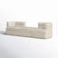 Moderne, canapé modulaire, 2 boîtes ivoire, rectangulaire