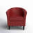 Kronos Faux Leather Barrel Chair-35553878