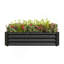 Lit de jardin surélevé en métal, pot de fleurs rectangulaire surélevé 4 × 2 × 1 pi pour plantes à fleurs, légumes, herbes, noir-659282053-659282059