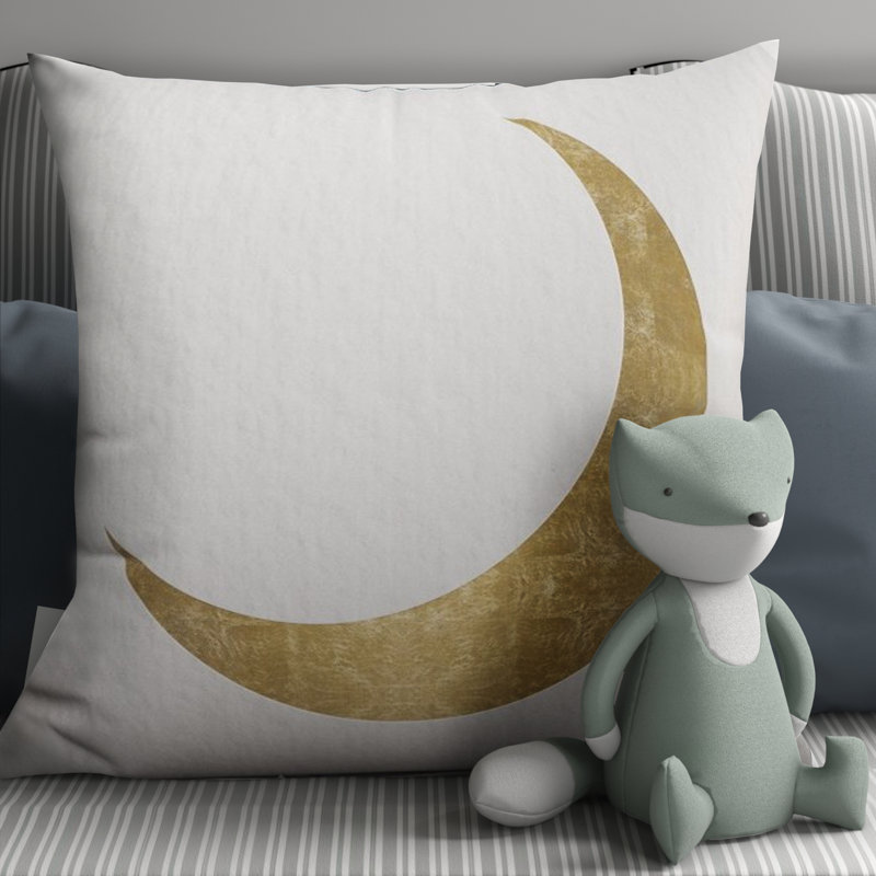 Graphic Print Velvet Throw Pillow, 18" H x 18" W