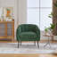 Fauteuil demi-tonneau capitonné avec pieds en métal-1287698100