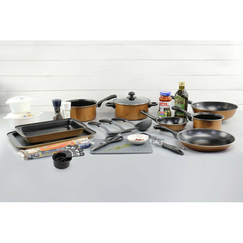 24 - Piece Non-Stick Carbon Steel Cookware Set