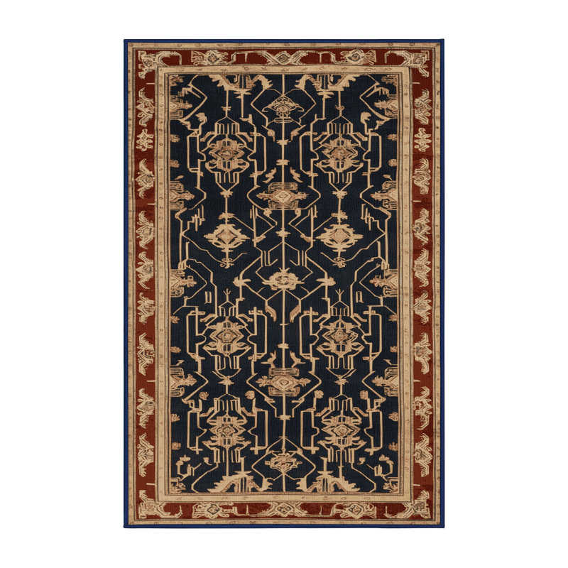 Machine Washable Art Deco Purple Area Rug, Runner 2' x 5'