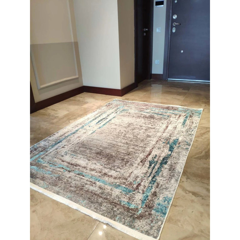 Tapis mathaï avec envers antidérapant, Carré 5 pi 11 po
