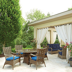 Magnolia Outdoor Dining Armchair, Stratosphere Cloud