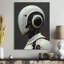 «White Grey Steel Steel Sentinel Robot - Robots», reproduction d'art mural-488562088-488562095