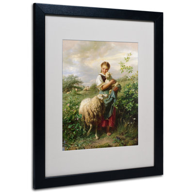 " The Shepherdess 1866 " by Johann Hofner