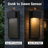 Desara 15.7" H Aluminum Outdoor LED Flush Mount Wall Sconce with Dusk to Dawn