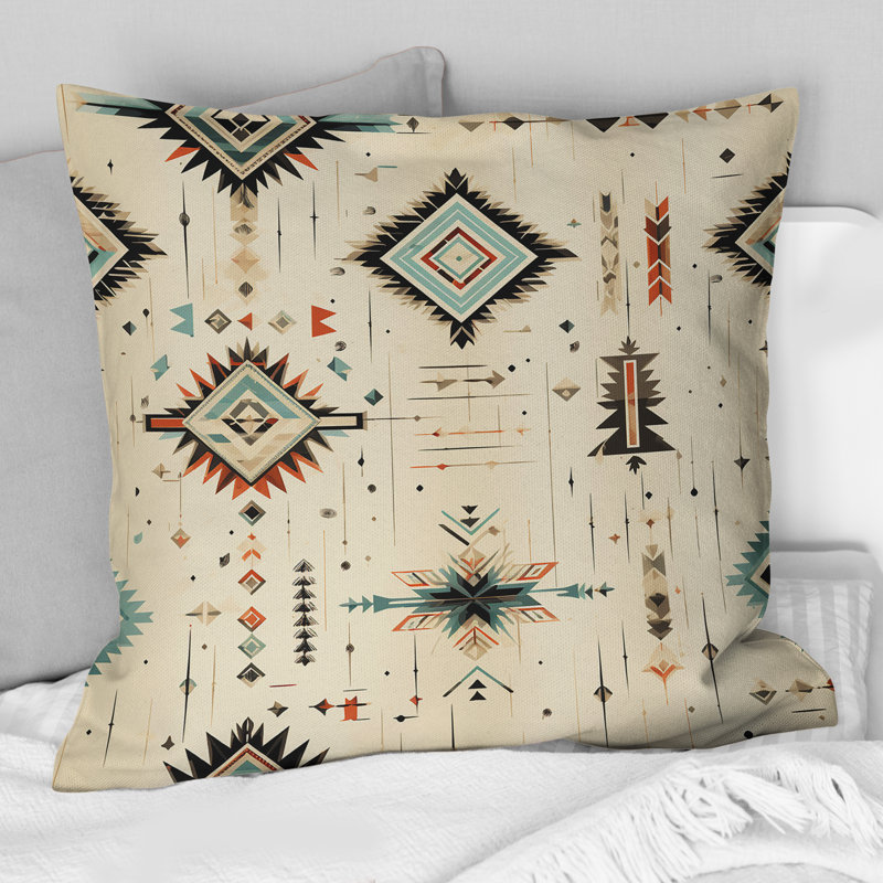 Geometric Throw Pillow, 16" H x 16" W