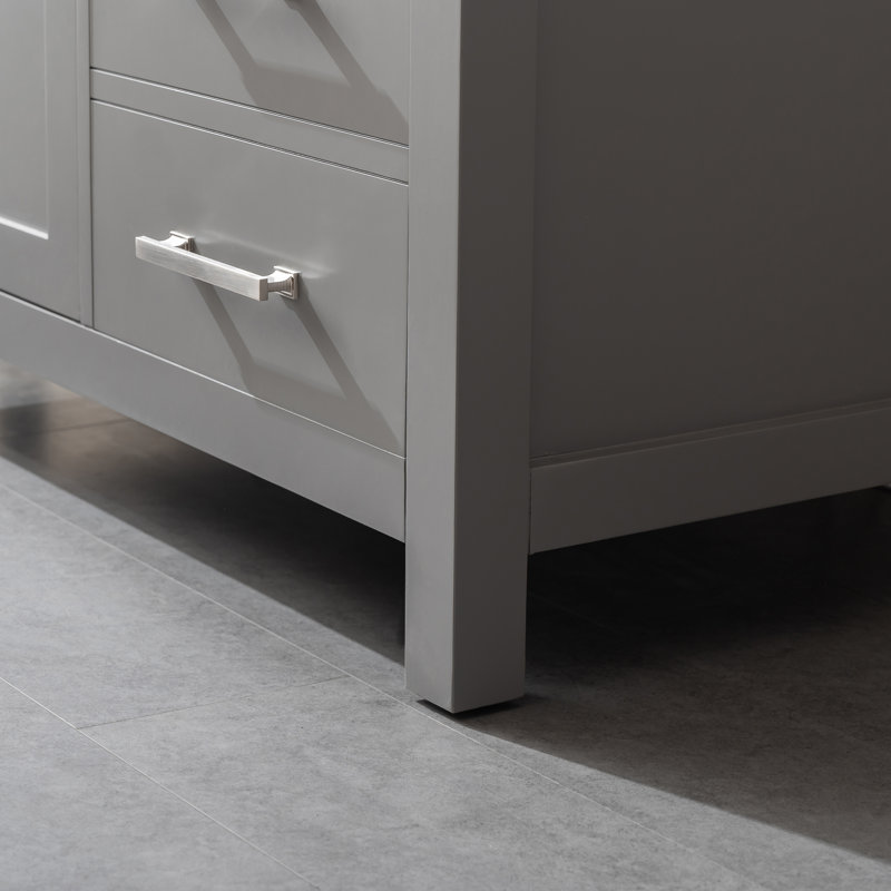 Meuble-lavabo simple 36 po Ajhane, Gris