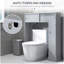 Armoire de rangement au-dessus de la toilette avec tablettes réglables et support de toilette kleankin