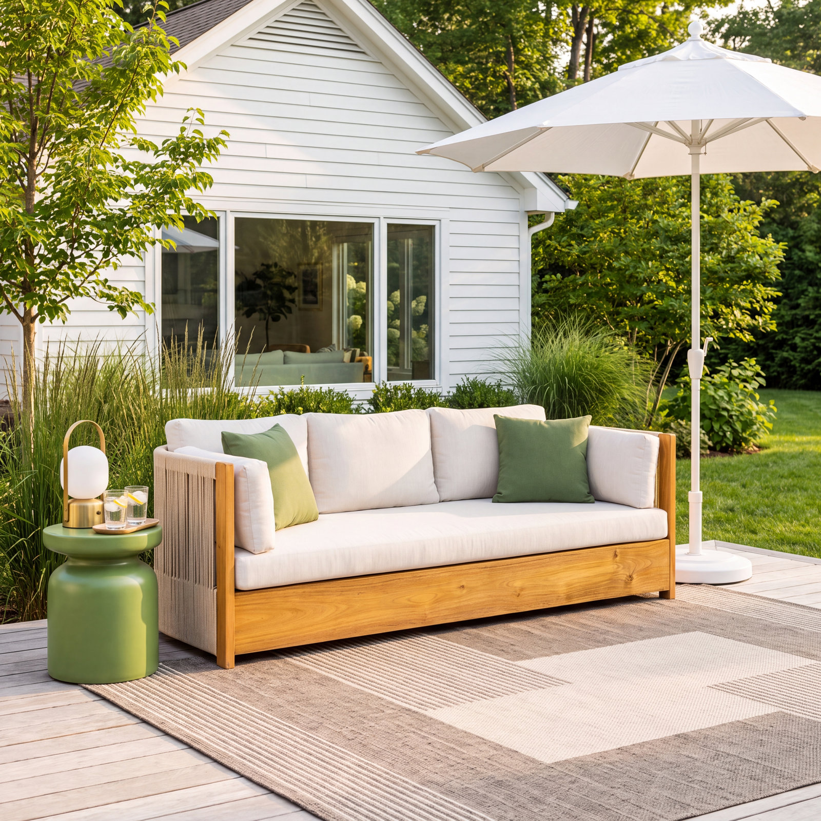Layton 84" Acacia Patio Sofa