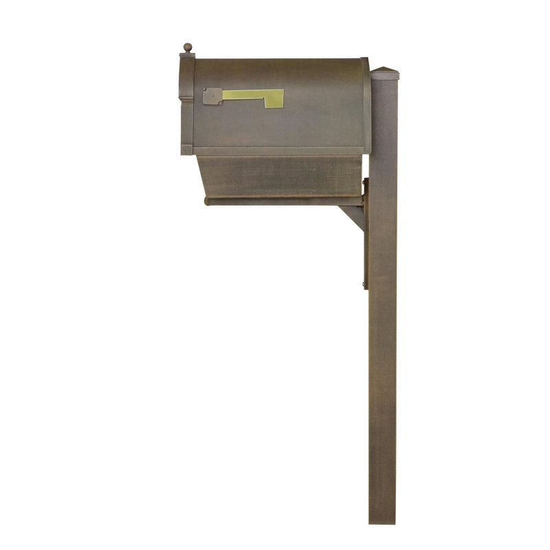 Aluminum Post Mounted Mailbox with Magnetic Closure
