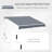 Outsunny 10' X 8' Retractable Awning, Patio Awnings, Sunshade Shelter W/ Manual Crank Handle, UV & Water-Resistant Fabric And Aluminum Frame For Deck, Balcony, Yard, Dark Gray-1951938599