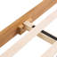 Cadre de lit plateforme moderne Bilal 40,6 cm (16 po) de hauteur en bois massif, assemblage à tenon et mortaise, montage sans outil, jaune-brun-30790208-30790209