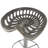 Cole And Grey Metal Weathered Antique Cast Iron Scroll Bar Stool With Cutout Textured Seat And Footrest