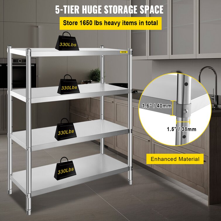 Alnisha 60 H x 46.8 W x 18.5 D Shelving Unit Prep & Savour