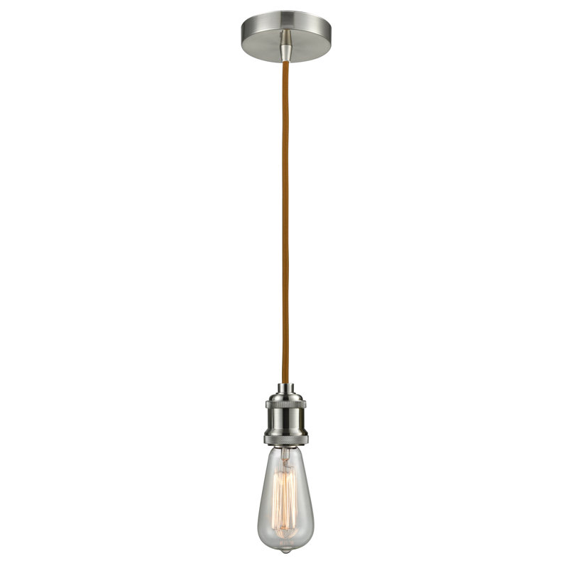 Waterville 1 - Light Single Pendant, Satin Nickel/Copper