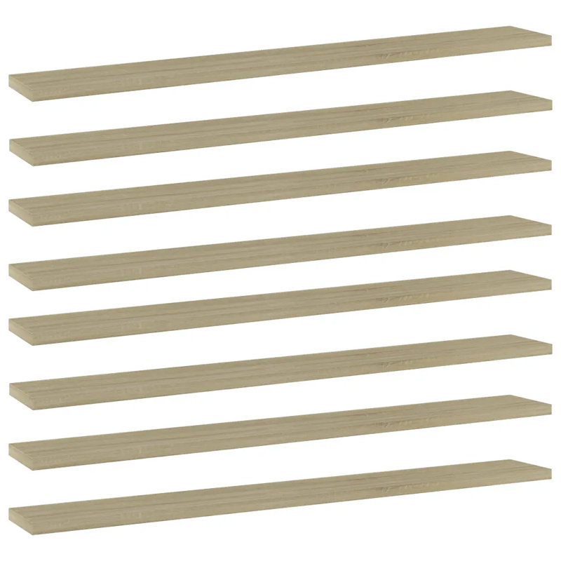 Lorjuste 1.5cm H x 80cm W Floating Bookcase, 1.5cm H x 60cm W x 50cm D, High Gloss White