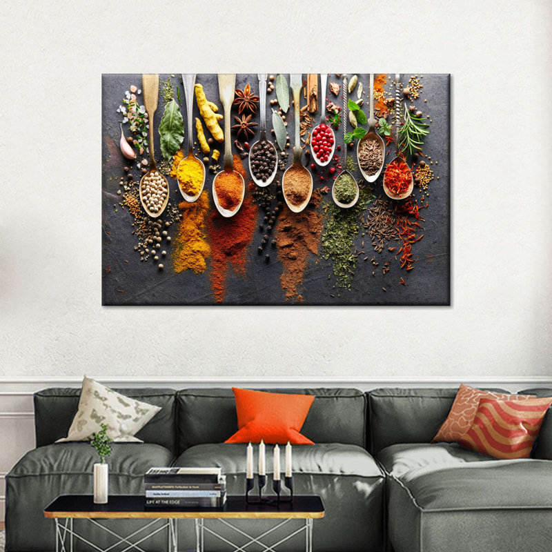 " Different Spices ", 16" H x 24" W x 1.25" D